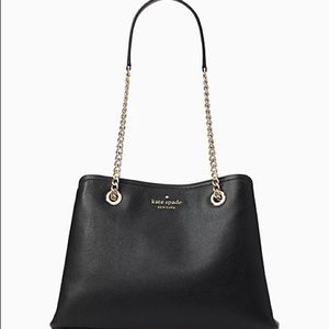 Kate Spade Jordyn Medium Chain Handle Tote Black NWT
